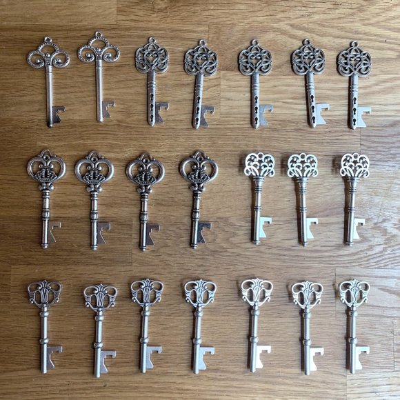 21 Skeleton Key Bottle Openers in 5 unique Shapes - Picture 1 of 7